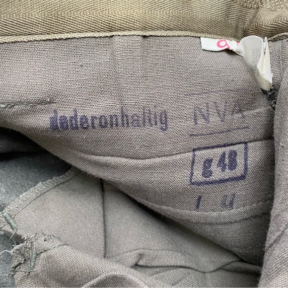 G-48 Vintage East German Wool Military Pants Button Fly - Picture 9 of 11